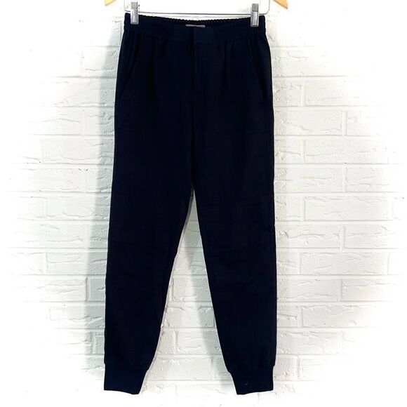 Vince Navy Crepe Jogger Pant Size 0 - Picture 2 of 6